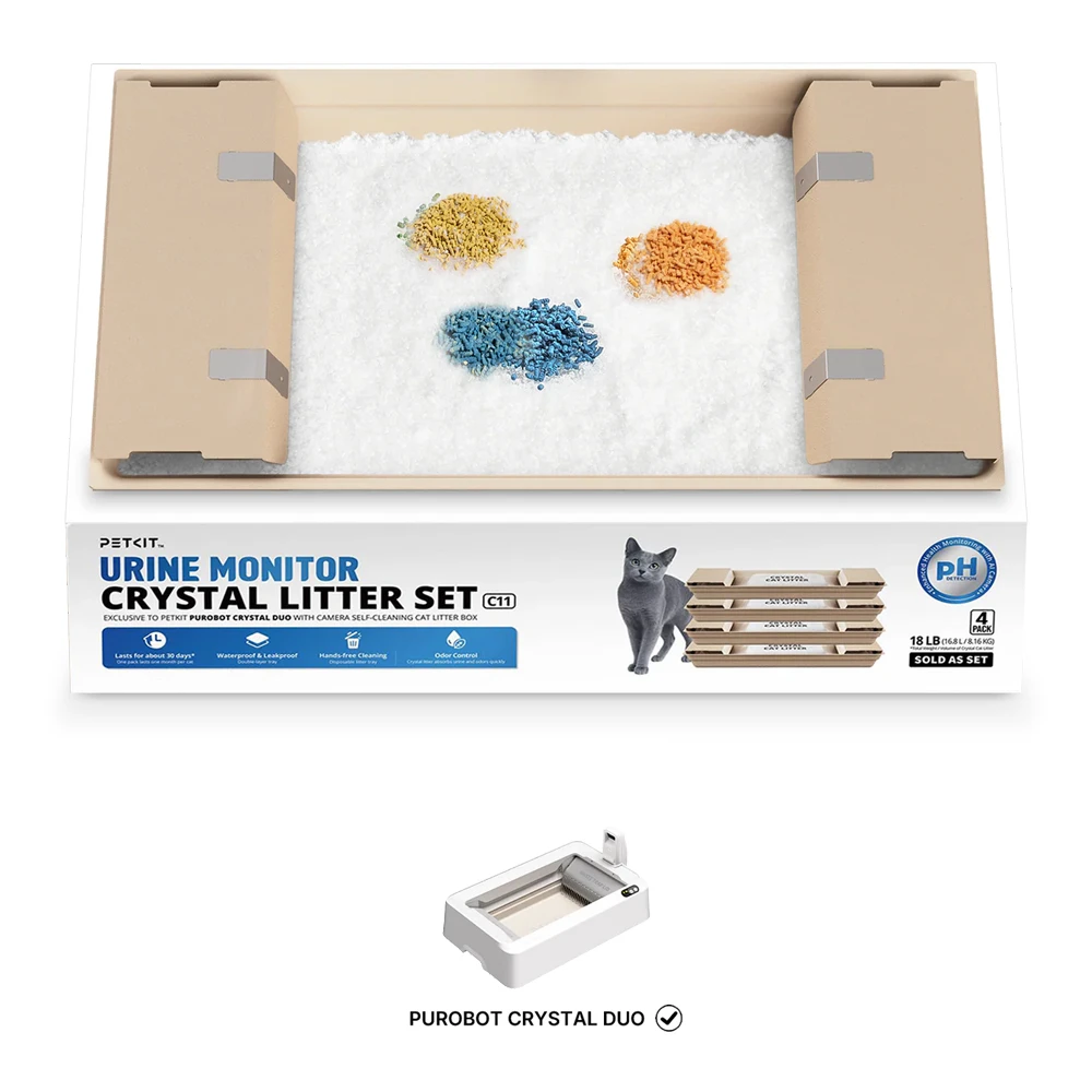 PETKIT Urine Monitor Crystal Litter (pH Detection) | 4-Pack