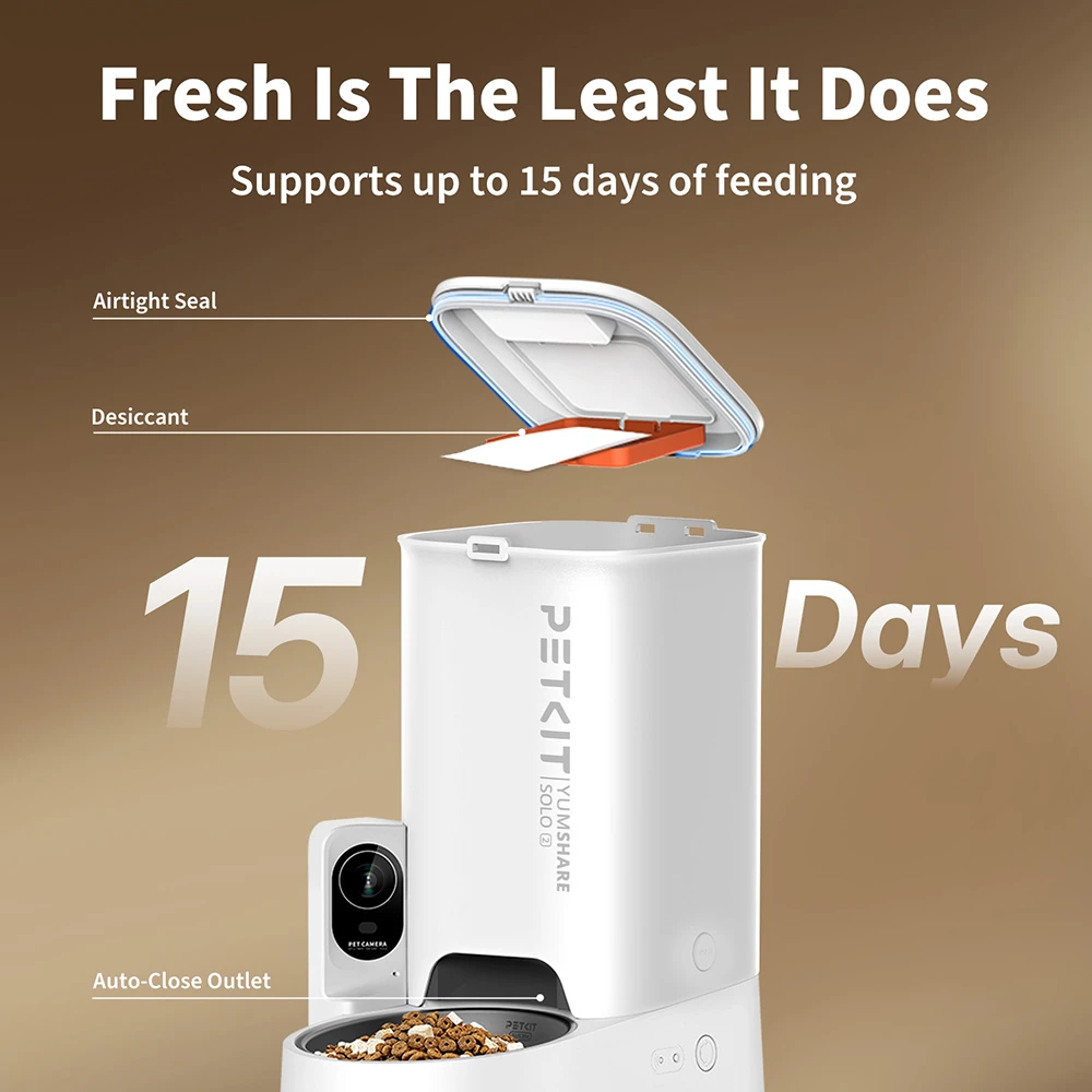 PETKIT YUMSHARE SOLO 2 Smart Pet Feeder with Camera