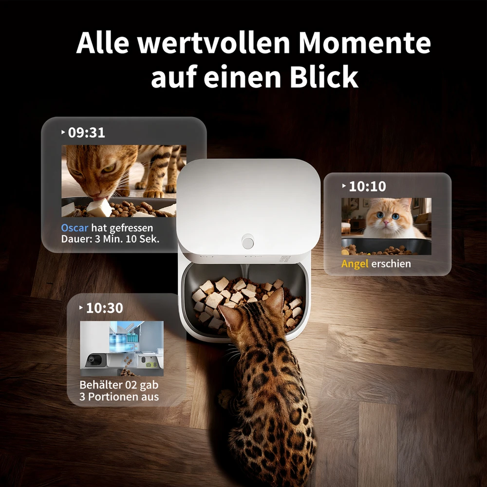 PETKIT YUMSHARE Dual-Hopper 2 Smart Pet Feeder with Camera