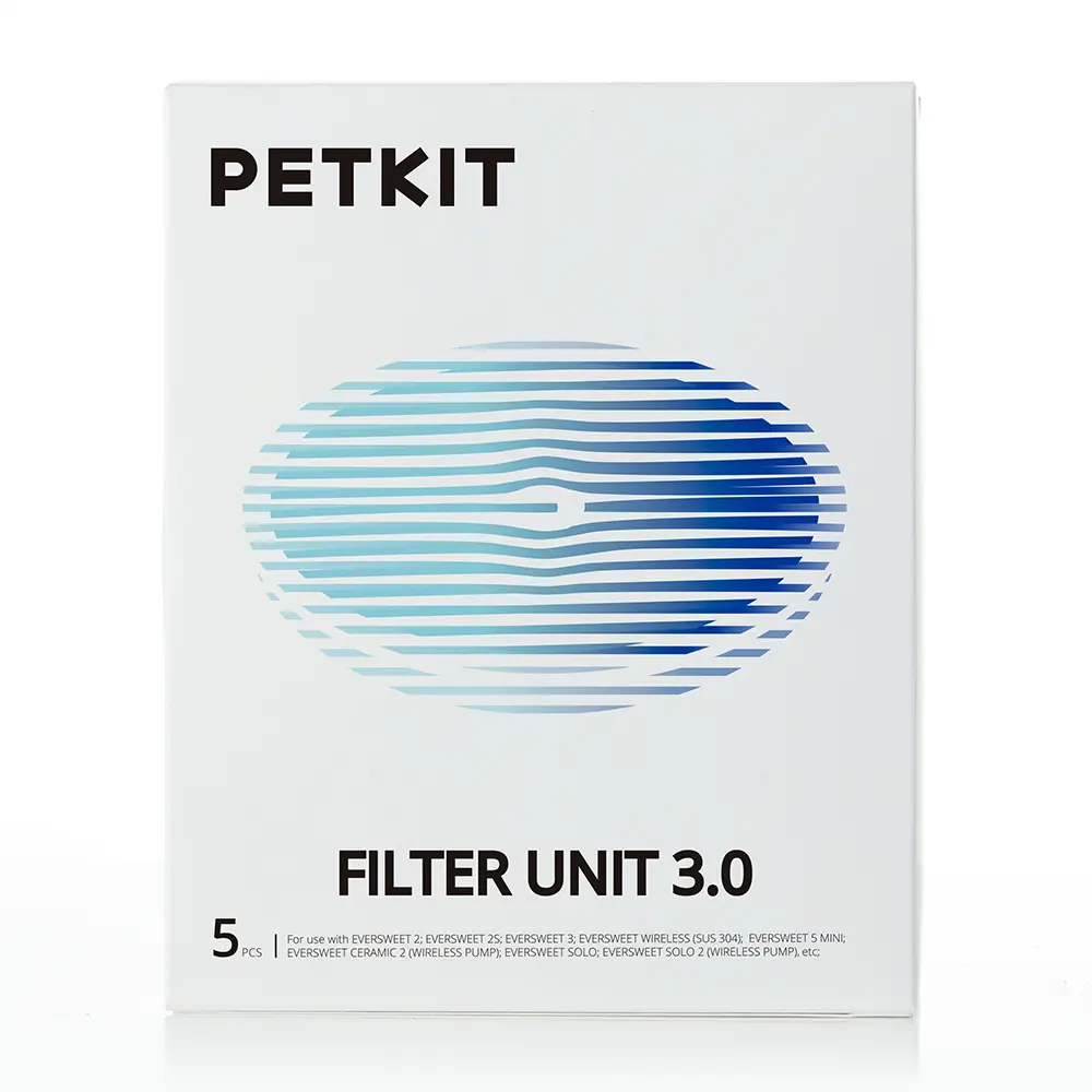 PETKIT Filter 3.0 für EVERSWEET 3 | 5 MINI | WIRELESS | SOLO | SOLO 2 Trinkbrunnen für Haustiere | 5 Stück